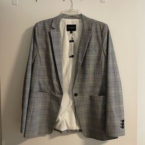 Banana Republic Long and Lean plaid blazer
